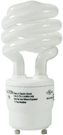 18 Watt - 75 W Equal - Cool White 4100K - CFL Light Bulb - GU24 Base - Global Consumer Products 082