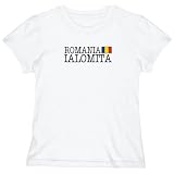 T-Shirt Woman White Elegant Flag  Ialomita  Romania City