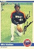 Mike Madden, Houston Astros, 1984 Fleer Autographed Card