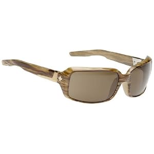 Spy Zoe Sunglasses In Bone Stripe Tort-Bronze Polarized