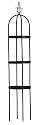 Luster Leaf Link-Ups Obelisk 5-Foot With 3 Embossed Rings Black #930