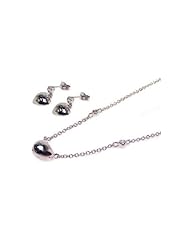 Nickel Free Sterling Silver Pendant & Earring Sets Matching Hammered Earring And Necklace