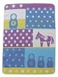 Babydecke 70 x 90 cm Matroschka blau