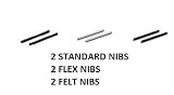 Wacom Bamboo Replacement Nib Set (2 Standard, 2 Flex, 2 Felt) For CTL, CTH, CTE, INTUOS  for Sale