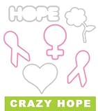 NEW Pk of 24 GLOW IN THE DARK Rubber Bands CRAZY HOPE
