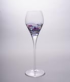 Set Of Four (4) - Romanian Crystal Barware - Cobalt Blue Swirl/Stained Glass Pattern - Milano Design - 4 Oz Cordial Glasses