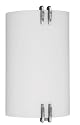 American Fluorescent CEW113PNEC Century Outdoor Sconce, Smooth White Acrylic Diffuser with Sculptured Nickel Details, 13W