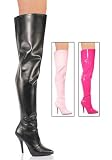 5 Inch Heel Thigh High Boot With Side Zipper.