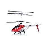Syma S006G Alloy Shark RC Remote Control Metal Frame Helicopter with Gyroscope - Red/Orange