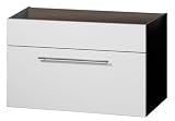 Fackelmann 81996 Waschbeckenunterbau POINT schoko/wei&szlig; 79x50x48