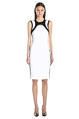 Cutout Colorblocking Elastane/Polyamide/Polyester/Spandex/Viscose Sheath  Dress