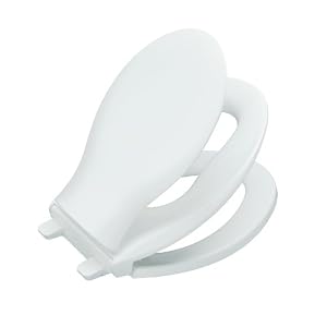KOHLER K-4732-0 Transitions Quiet-Close Toilet Seat, White
