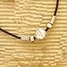 Basketball Necklace on Leather Cord