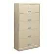 5-Shelf Letter File, 36"x13-3/4"x64-1/4", Putty
