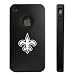 Apple iPhone 4 4S 4G Black Aluminum & Silicone Case New Orleans Saints