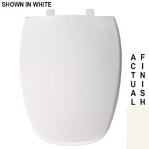 Bemis 1240205346 Eljer Emblem Plastic Elongated Toilet Seat Biscuit Linen