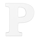 8-Inch Wall Hanging Wood Letter P White