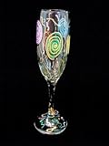 Birthday Balloons Design - Hand Painted - Flute - 6 oz.