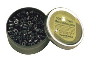 RWS Meisterkugeln Rifle .177 Cal, 8.2 Grains, Wadcutter, 500/Tin