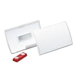 Durable Office 821519 Click-fold Convex Name Badge Holder Double Magnets 3 3/4 X 2 1/4 Clear 10/pk