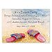 Free Toes Beach and Pool Party Invitations