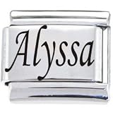 Body Candy Italian Charms Laser NAMEPLATE - Alyssa