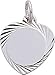 Disc: Diamond Cut Heart Charm 14K White Gold