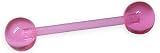 Pink Lucite Tounge Barbell #F36