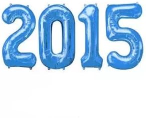 Grad 2015 16 Inch Blue Mylar Balloons (Air Fill Only) (4/Pkg) Pkg/1