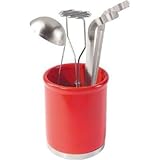 Oggi Red Ceramic Utensil Holder