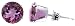 Sterling Silver 9 MM Round Amethyst Cubic Zirconia Stud Post Friction Back Earrings