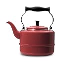 Paula Deen 2 Quart Enamel on Steel Teakettle, Red