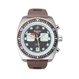 Zodiac watch, Brown Dial, Brown Caoutchouc Rubber, Standard buckle, this Zodiac watch has, Quartz... by Zodiac