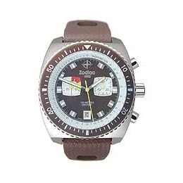 Zodiac watch, Brown Dial, Brown Caoutchouc Rubber, Standard buckle, this Zodiac watch has, Quartz Chronograph Movement, Mineral Crystal, , 330 Feet, 42.5 mm, Stainless Steel, 3 years, Date Display Zodiac watch, Brown Dial, Brown Caoutchouc Rubber, Standard buckle, this Zodiac watch has, Quartz Chronograph Movement, Mineral Crystal, , 330 Feet, 42.5 mm, Stainless Steel, 3 years, Date Display