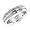 14K White Gold Row Design Men's Diamond Ring Size 8