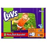 Luvs Ultra Leakguards Diapers, Size 3, Jumbo Pack 26224, 16 to 28 lbs - 36 Ea/Pack