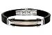Mens Two-Tone Stainless and Rubber Bracelet By ROSSO