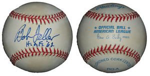 Bob Feller Signed OAL Baseball Cleveland Indians HOF 62