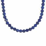 Sterling Silver 6mm Genuine Soda Lite Stone Bead Beaded Chain 15-19 Necklace