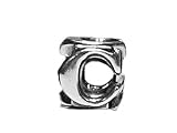 Zable(tm) Sterling Silver Open Initial 'C' Bead / Charm