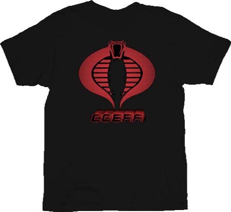  G.I. Joe The Rise of Cobra Name Icon Black Adult T-shirt Tee