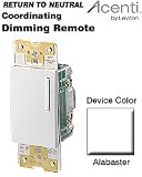 Leviton AC00R-10W Acenti 120-Volt AC Coordinating Remote to 120-Volt Dimmers/Fan Speed Control for 3-Way or up to 10 Location Applications, Alabaster