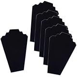 6 Black Velvet Necklace Easel Jewelry Displays 12.5"