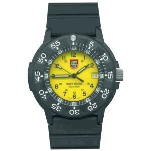 Luminox Men's Yellow Dial 3 Hand Date Black Arnitel Strap Watch 3005
