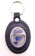 St. Louis Blues Large Leather & Pewter Team Key Fob - NHL Hockey Fan Shop Sports Team Merchandise