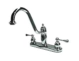 Elements of Design EB1111BLLS Heritage 8 Twin Brass Lever Handle Kitchen Faucet, Chrome