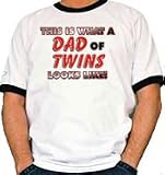 Dad Of Twins Adults Ringer T-Shirt