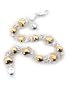 Classic Two Tone Vermeil Heart Sterling Silver Bracelet