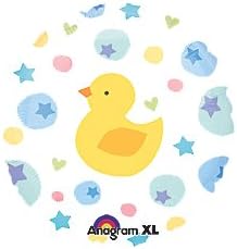 Yellow Ducky Stars Hearts Dots Baby 18" Balloon Mylar