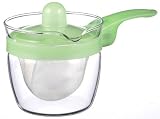 iwaki パイレックス レンジのポット・緑茶ポット 茶こし付き グリーン 320ml 882-G